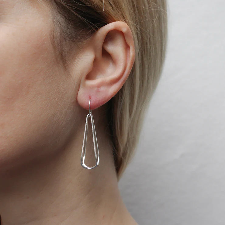 MARJORIE BAER LARGE TEARDROP FRAMES WIRE EARRINGS