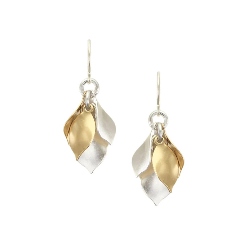Marjorie Small Layered Petals Wire Earrings
