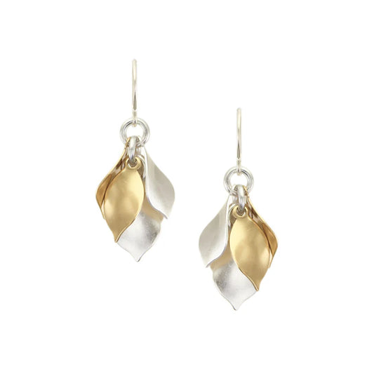Marjorie Small Layered Petals Wire Earrings