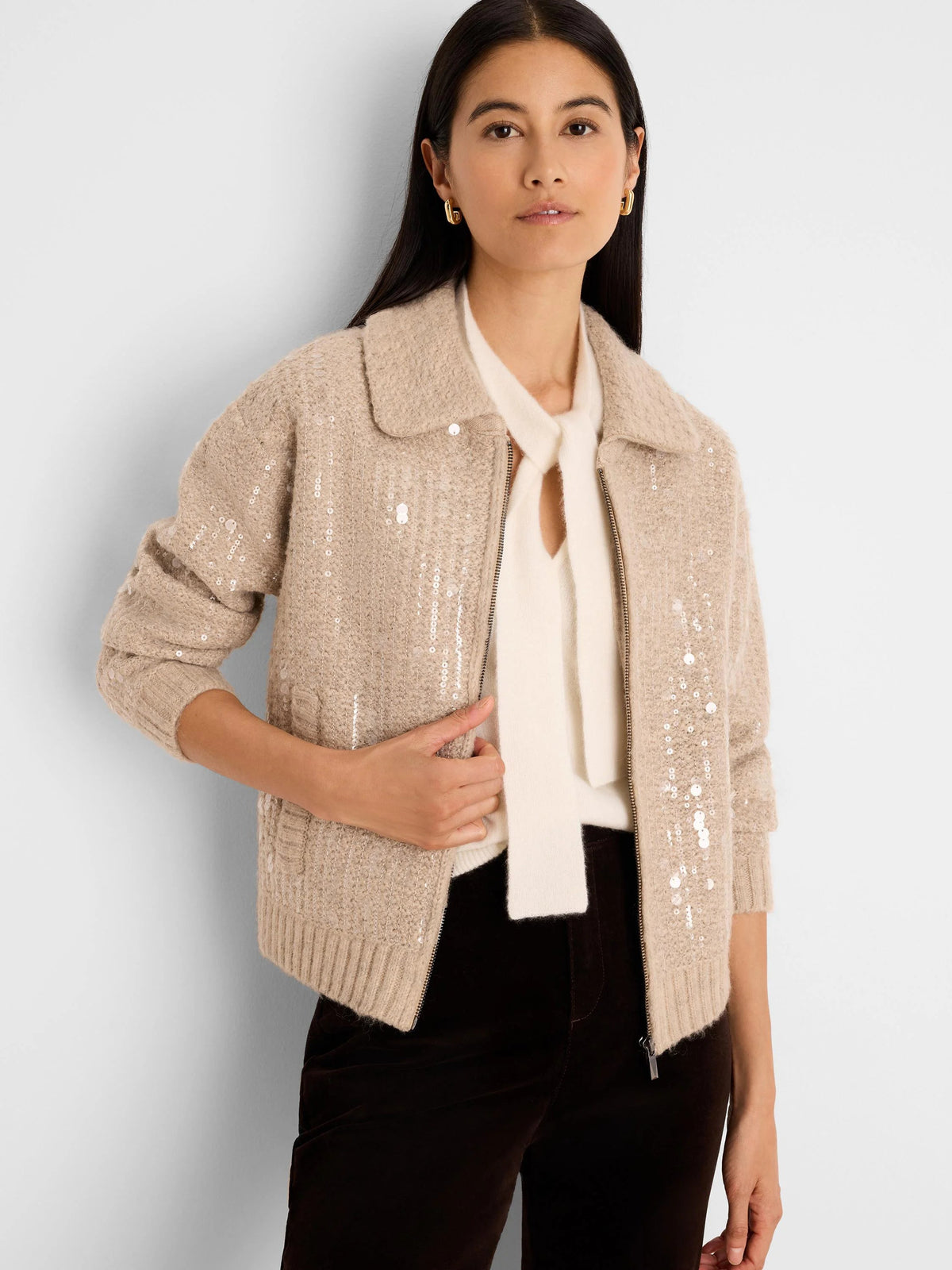Nic+Zoe Shimmer Knit Jacket