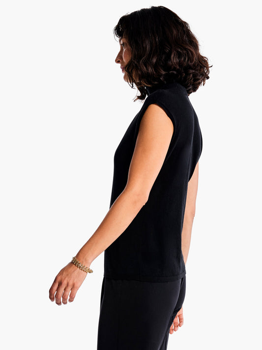 NIC+ZOE SLEEVELESS TURTLENECK SWEATER TEE