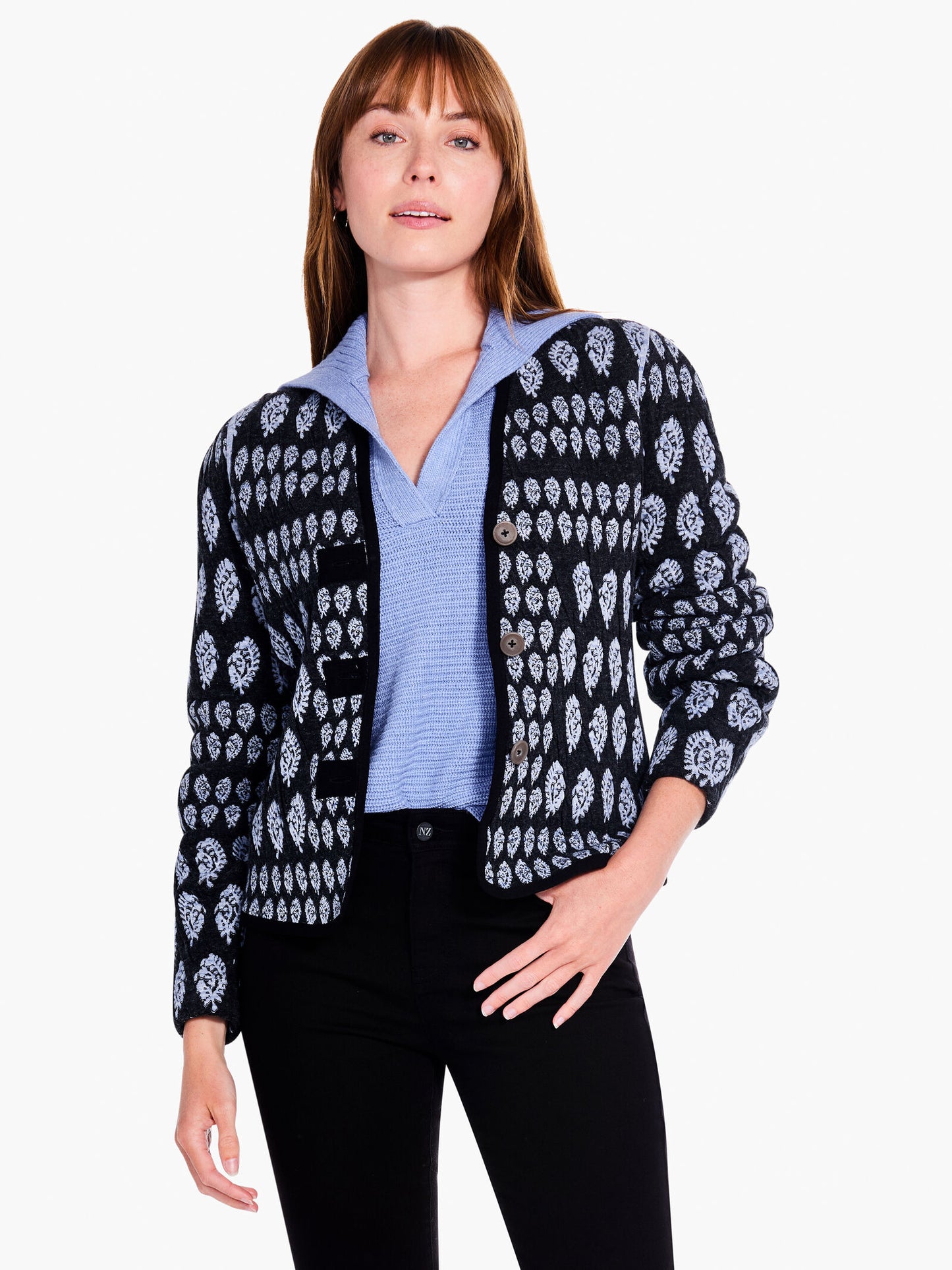 NIC+ZOE QUILTED ECLIPSE KNIT JACKET