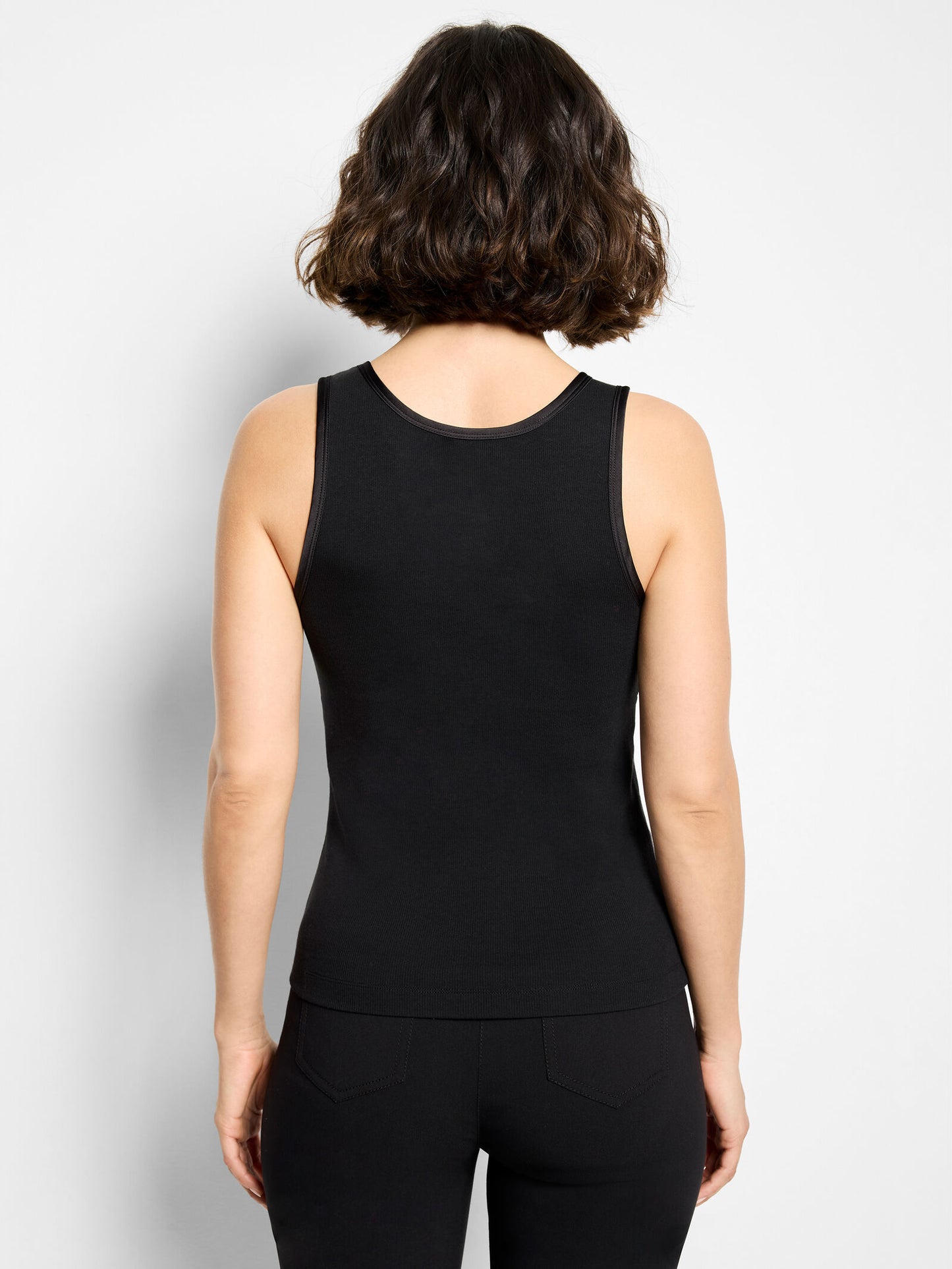 NIC+ZOE PERFECT TRIMMED KNIT RIBBED TANK