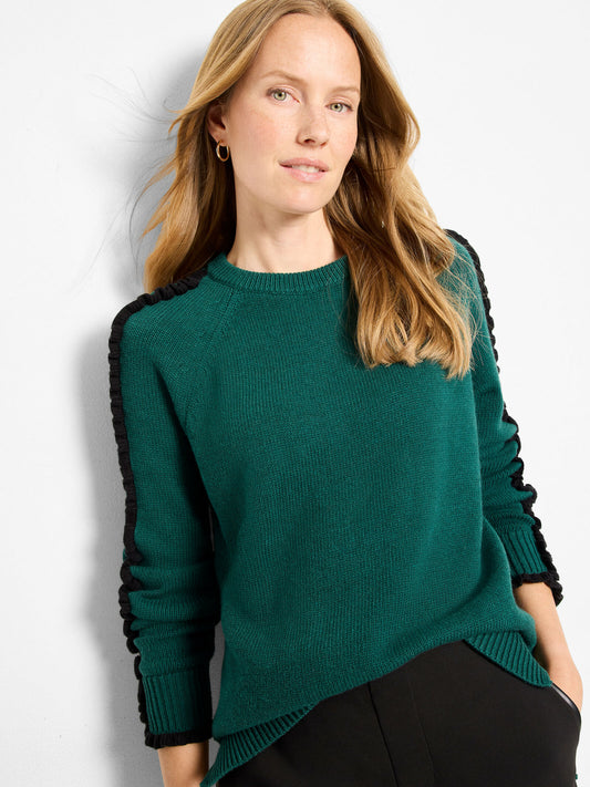 NIC+ZOE RUFFLED DOWN SWEATER