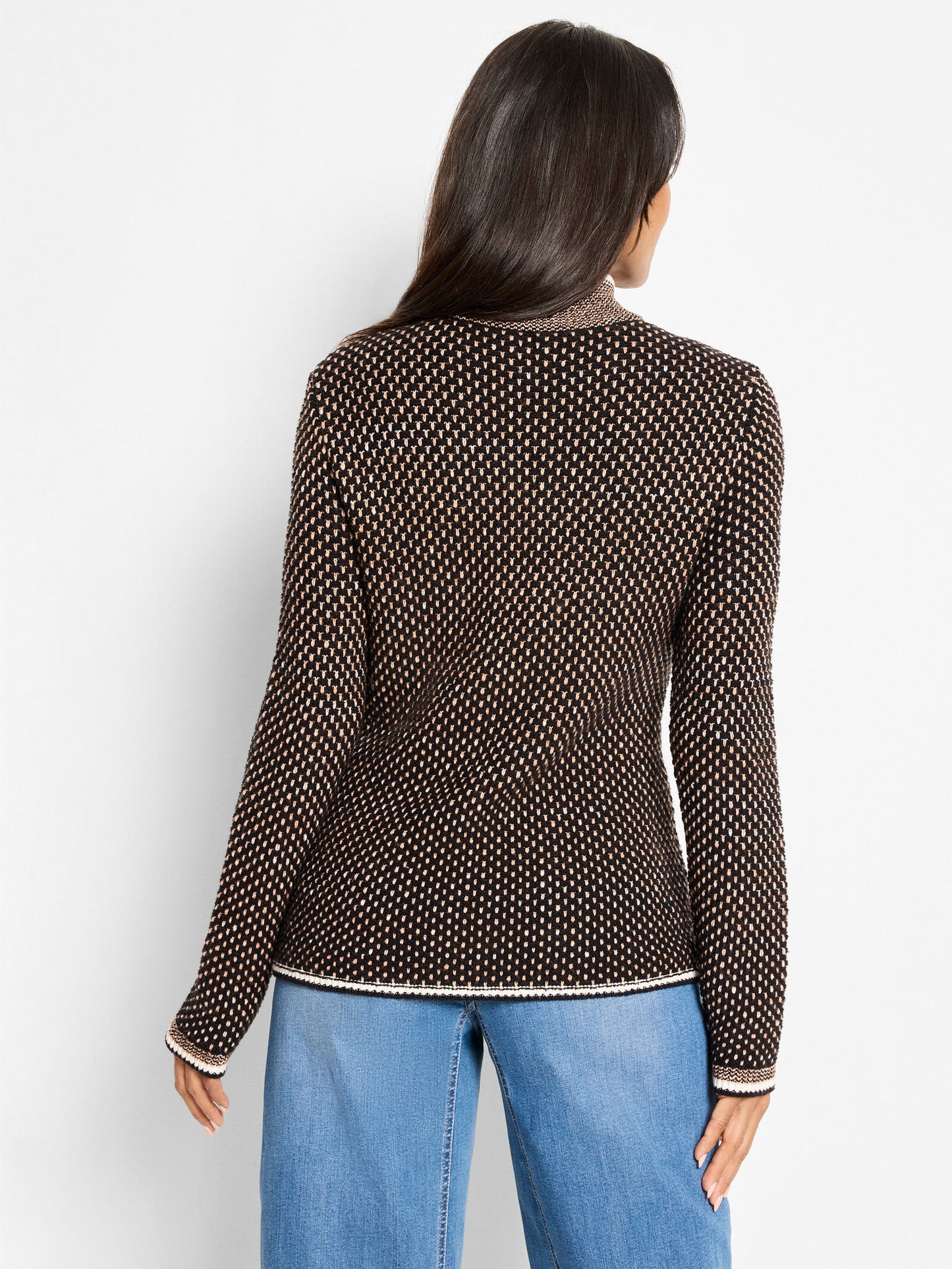 NIC+ZOE BRICK STITCH KNIT JACKET