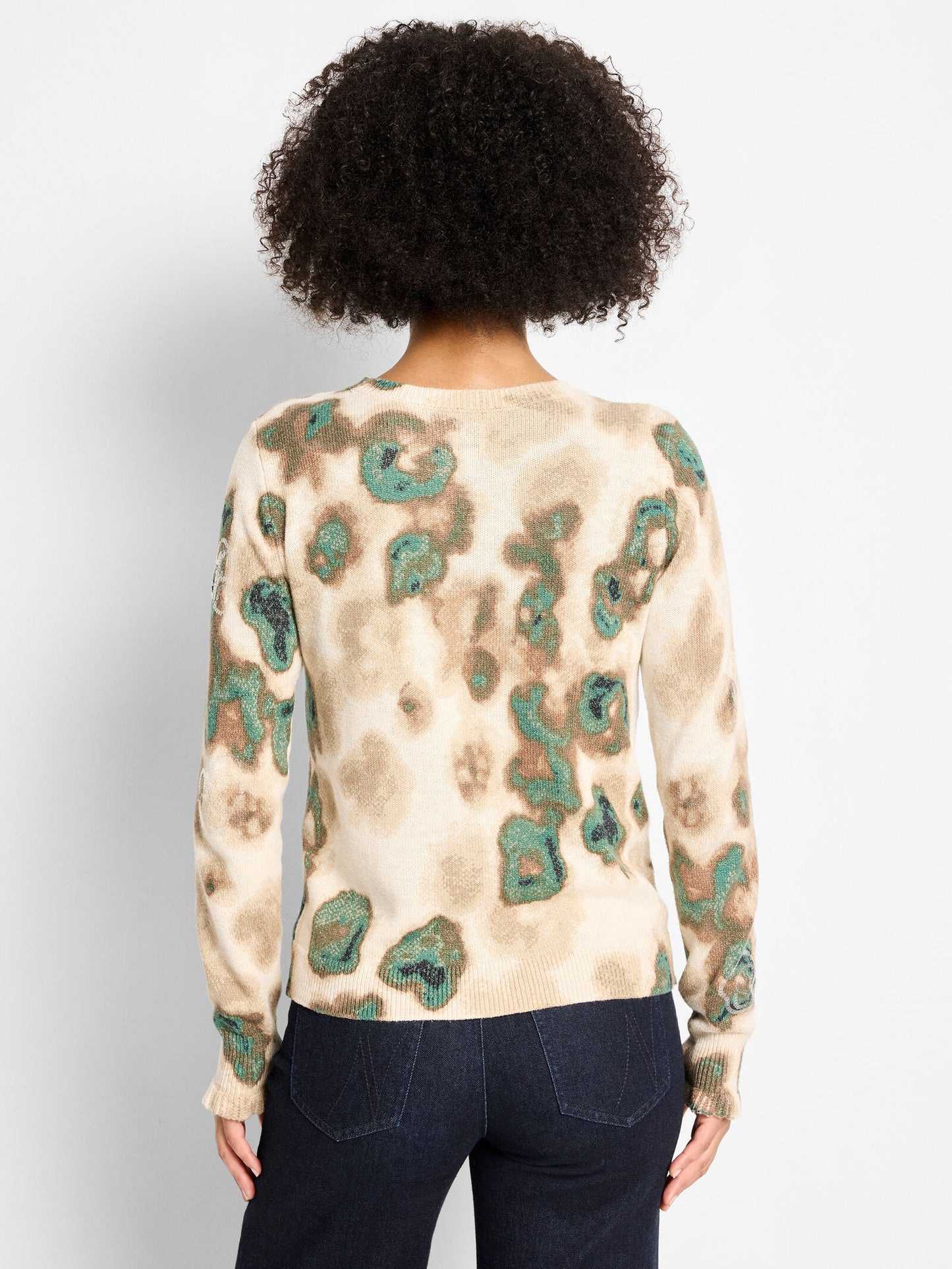 NIC+ZOE CAMO SHINE SWEATER