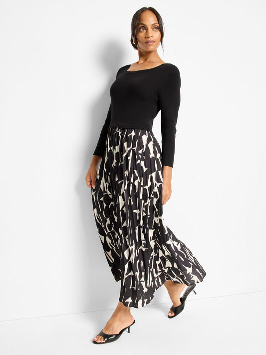 NIC+ZOE ONXY PRINT KYRIE DRESS
