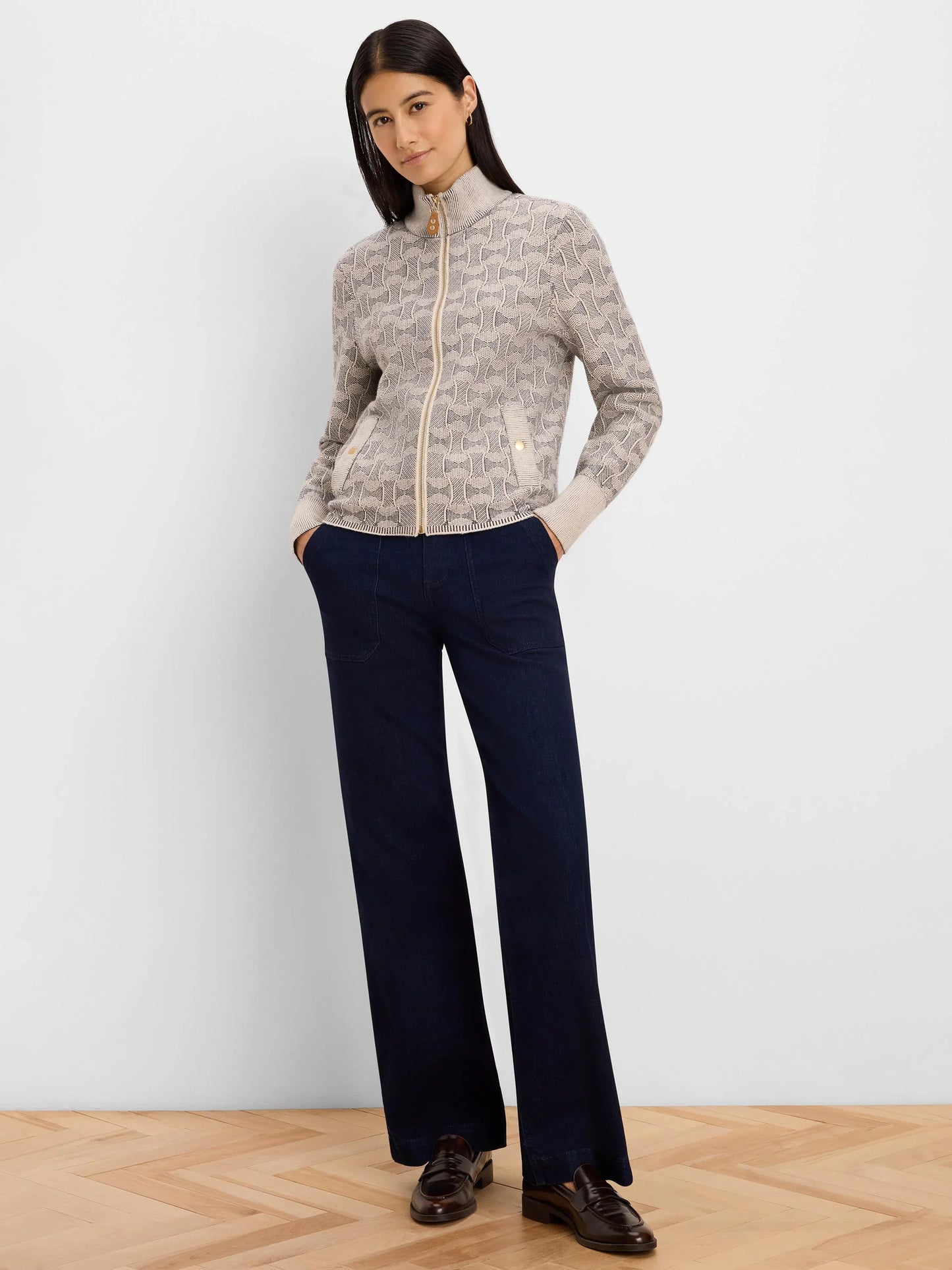 Nic+Zoe Dapper Swirl Knit Jacket
