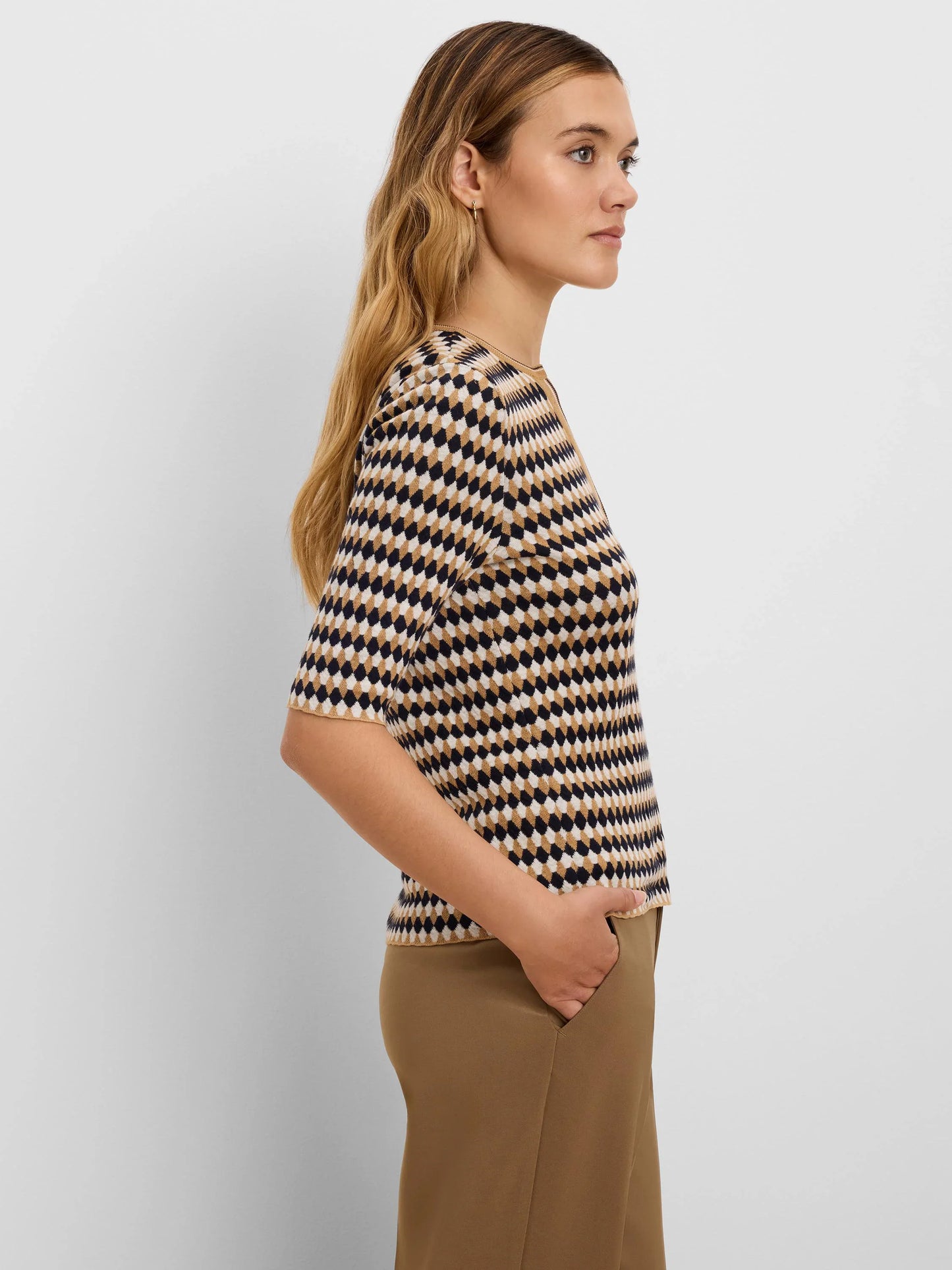 Nic+Zoe Angled Jacquard Sweater