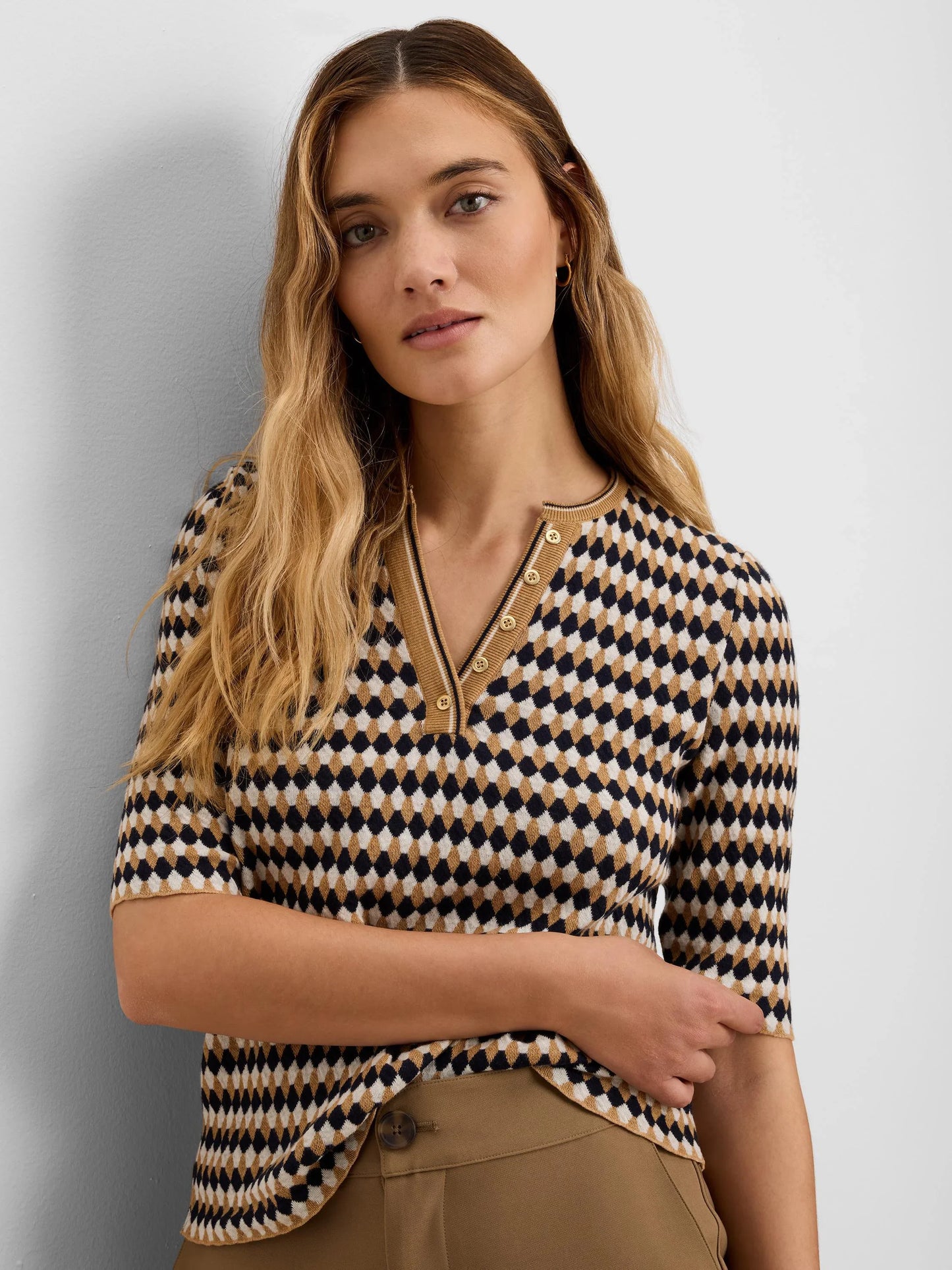 Nic+Zoe Angled Jacquard Sweater