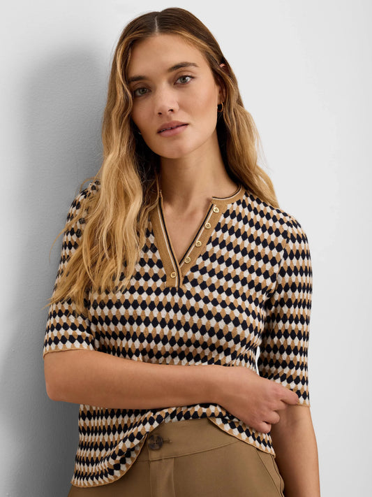 Nic+Zoe Angled Jacquard Sweater