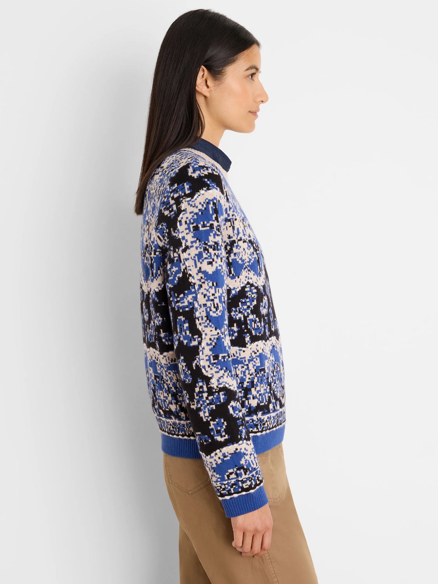 NIC + ZOE Bandana Jacquard Sweater