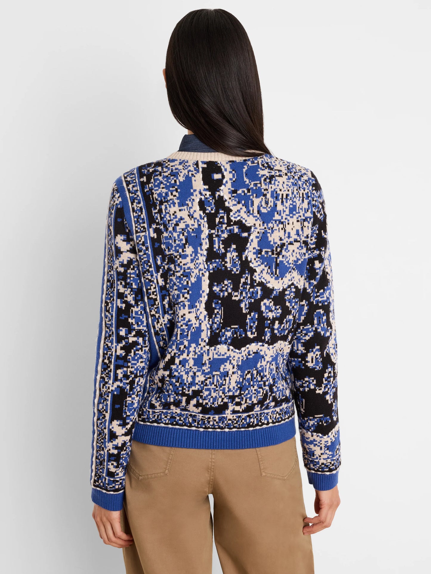NIC + ZOE Bandana Jacquard Sweater