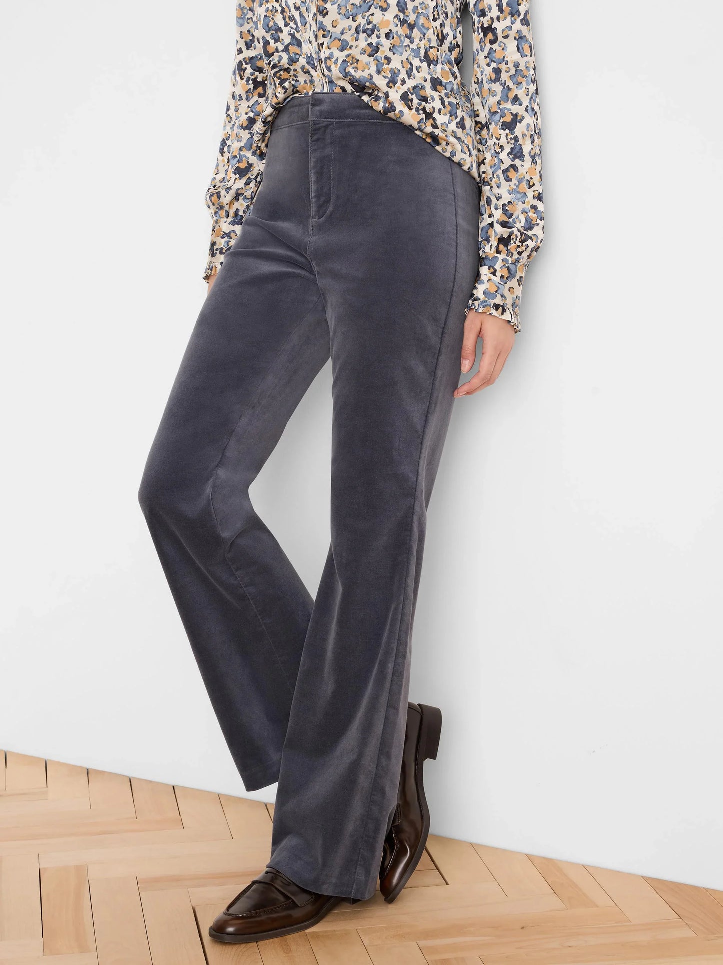 NIC+ZOE Berkeley Boot High Rise Stretch Velvet Pant