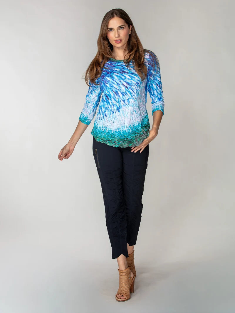 Carine Round Neck Fish Currant