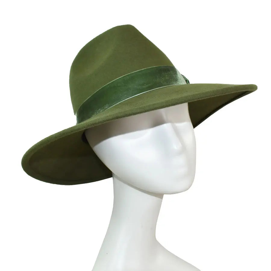 DUPATTA NELSON II VELVET TRIMMED FEDORA