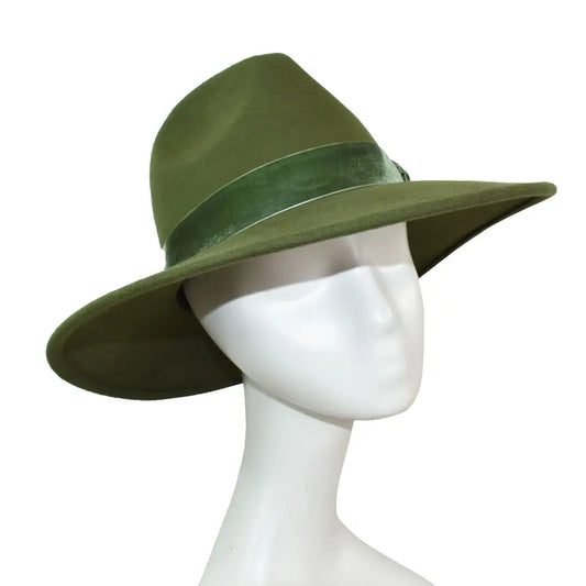 DUPATTA NELSON II VELVET TRIMMED FEDORA