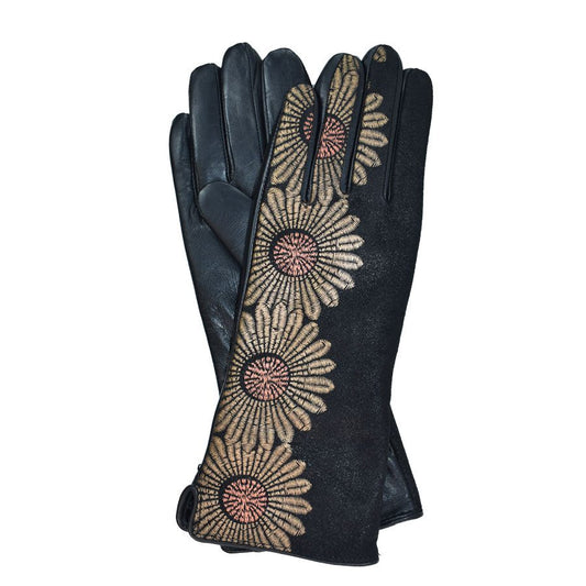 DUPATTA NICHOLSON FLORAL LEATHER GLOVES