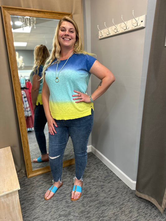 HATLEY PIPER KNIT TEE - SUMMER HAZE