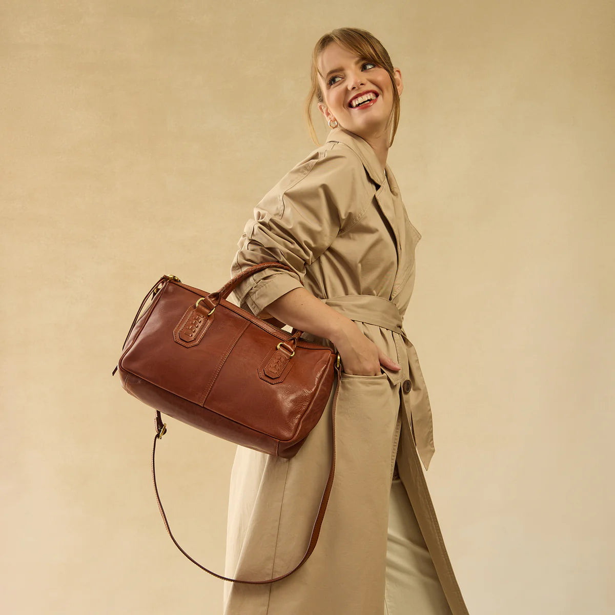 HOBO Expedition Satchel In Patina Leather Satchel