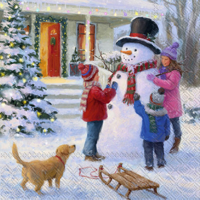 FUN WITH THE SNOWMAN LUNCH NAPKINS