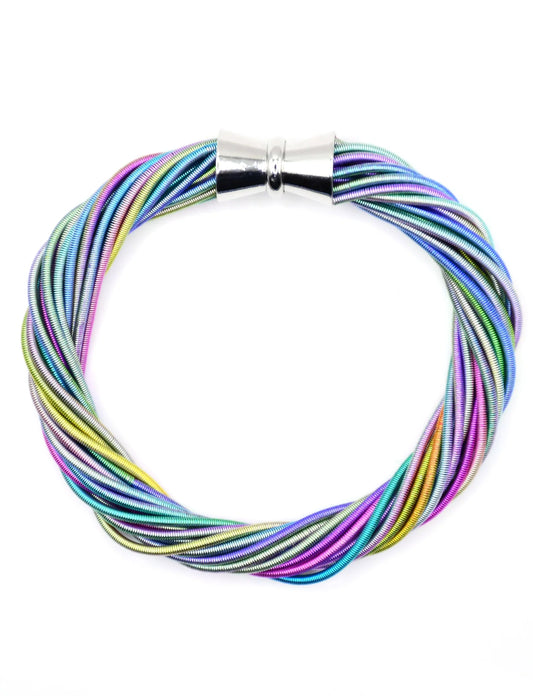Sea Lily Rainbow Twist Bracelet with Magnet