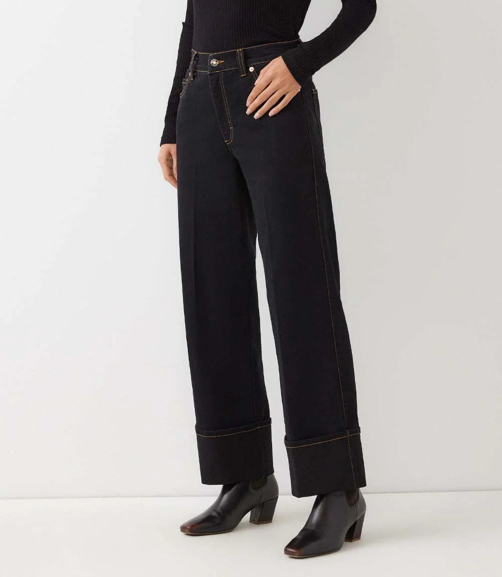 Karen Kane Cuff Cropped Jeans