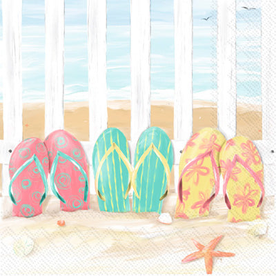 SANDY FLIP FLOPS LUNCH NAPKINS