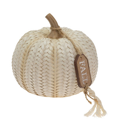 CREAM TEXTURED WEAVE PUMPKIN