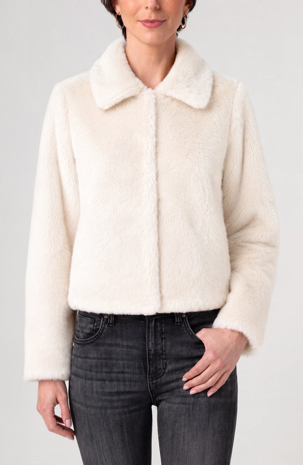 Liverpool Collared Faux Fur Jacket