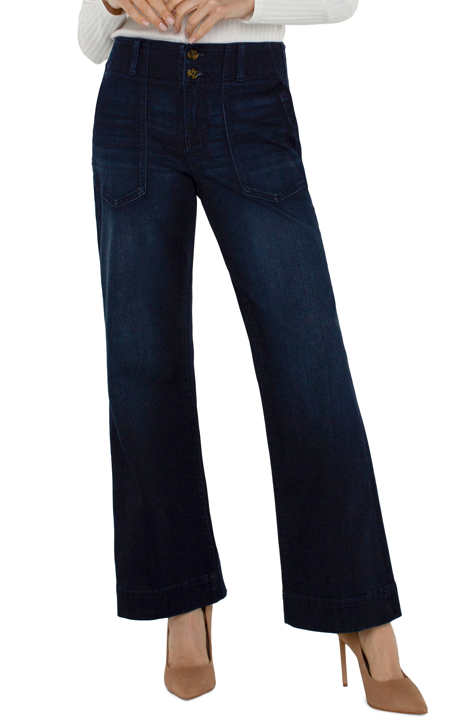 LIVERPOOL PATCH POCKET WIDE LEG 30" INSEAM
