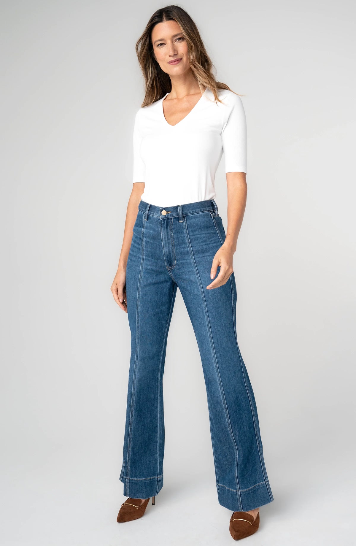 Liverpool Relaxed Highrise Seamed Bootcut 32" ins