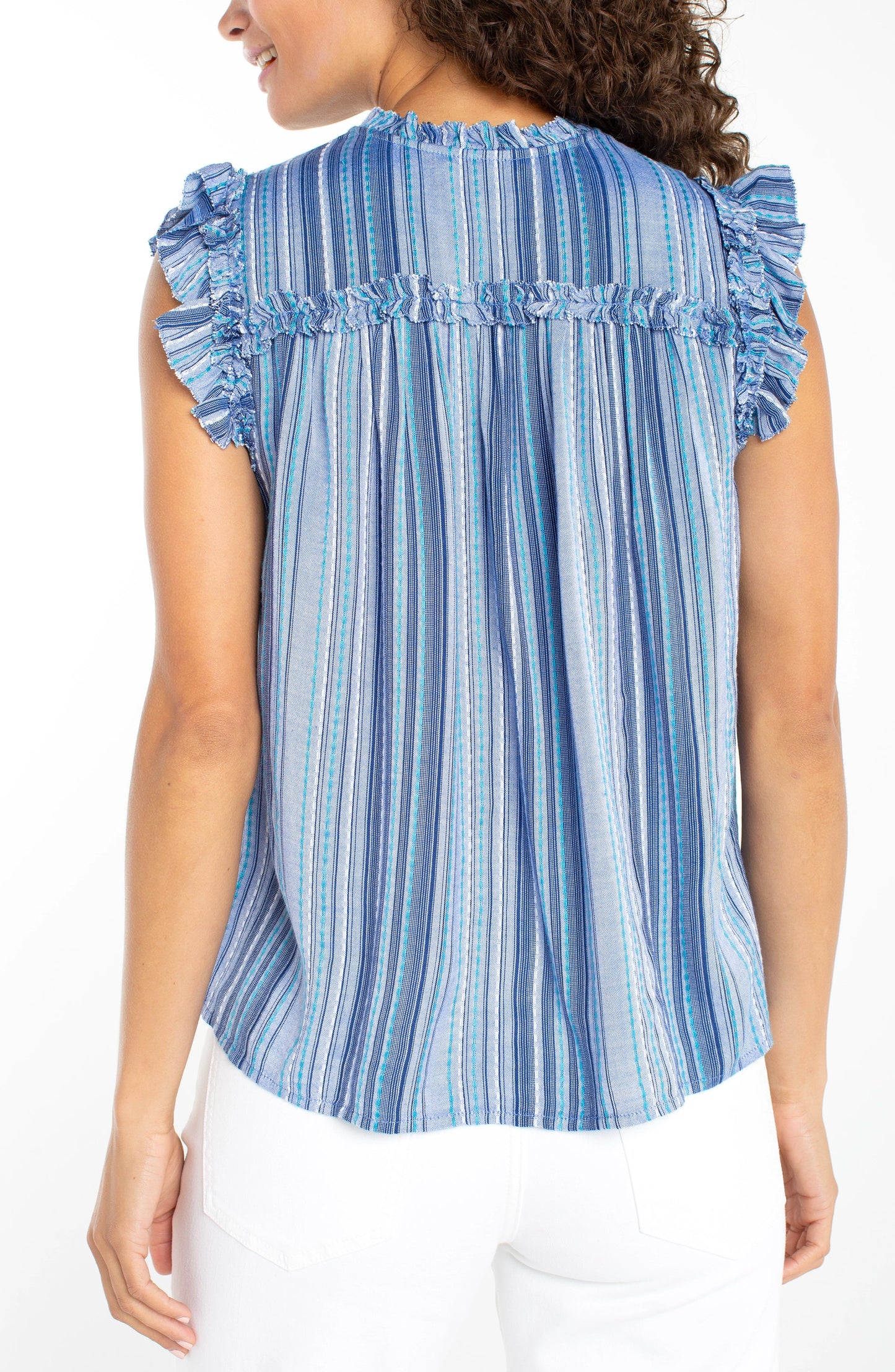 Liverpool Flutter Sleeve Woven Top