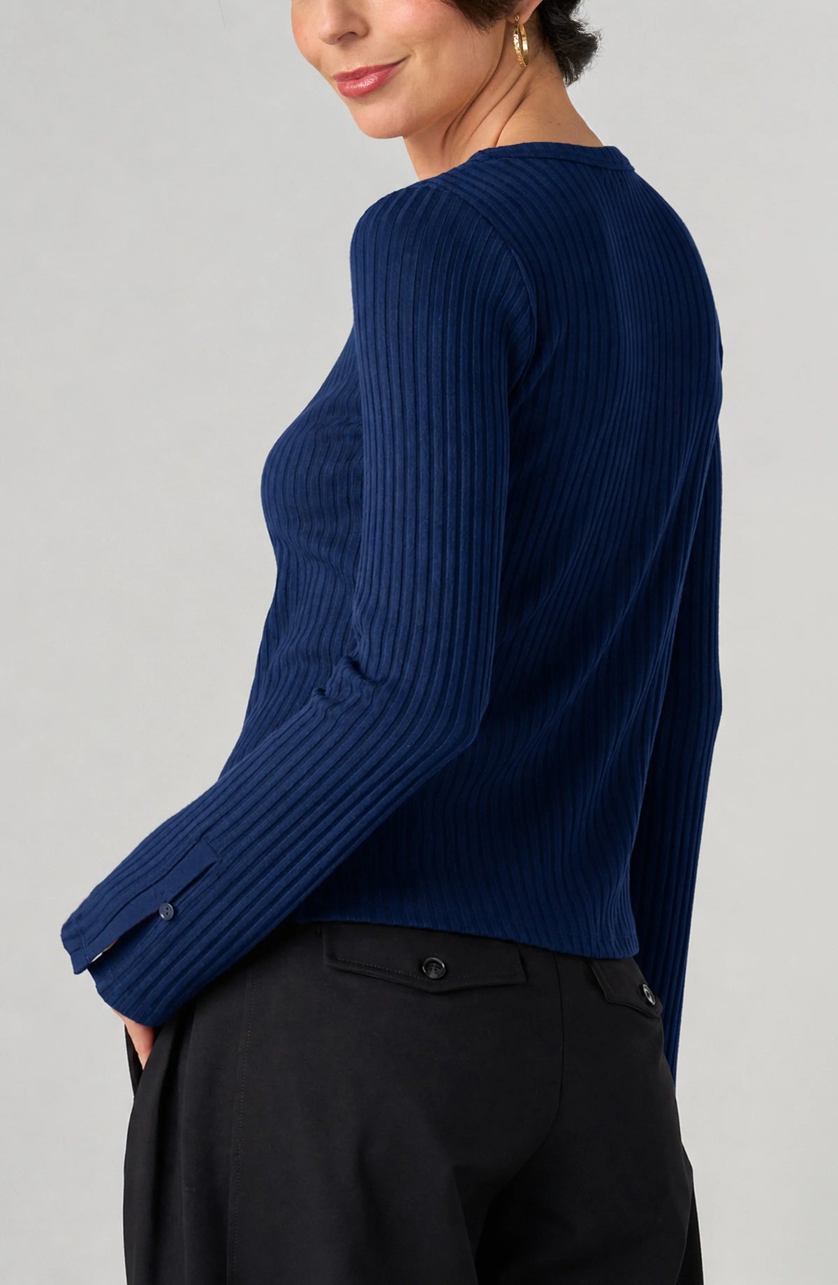 Liverpool Long Sleeve Scoop Neck Knit Top