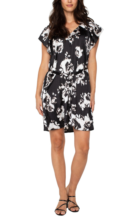 LIVERPOOL FLUTTER SLEEVE DRESS