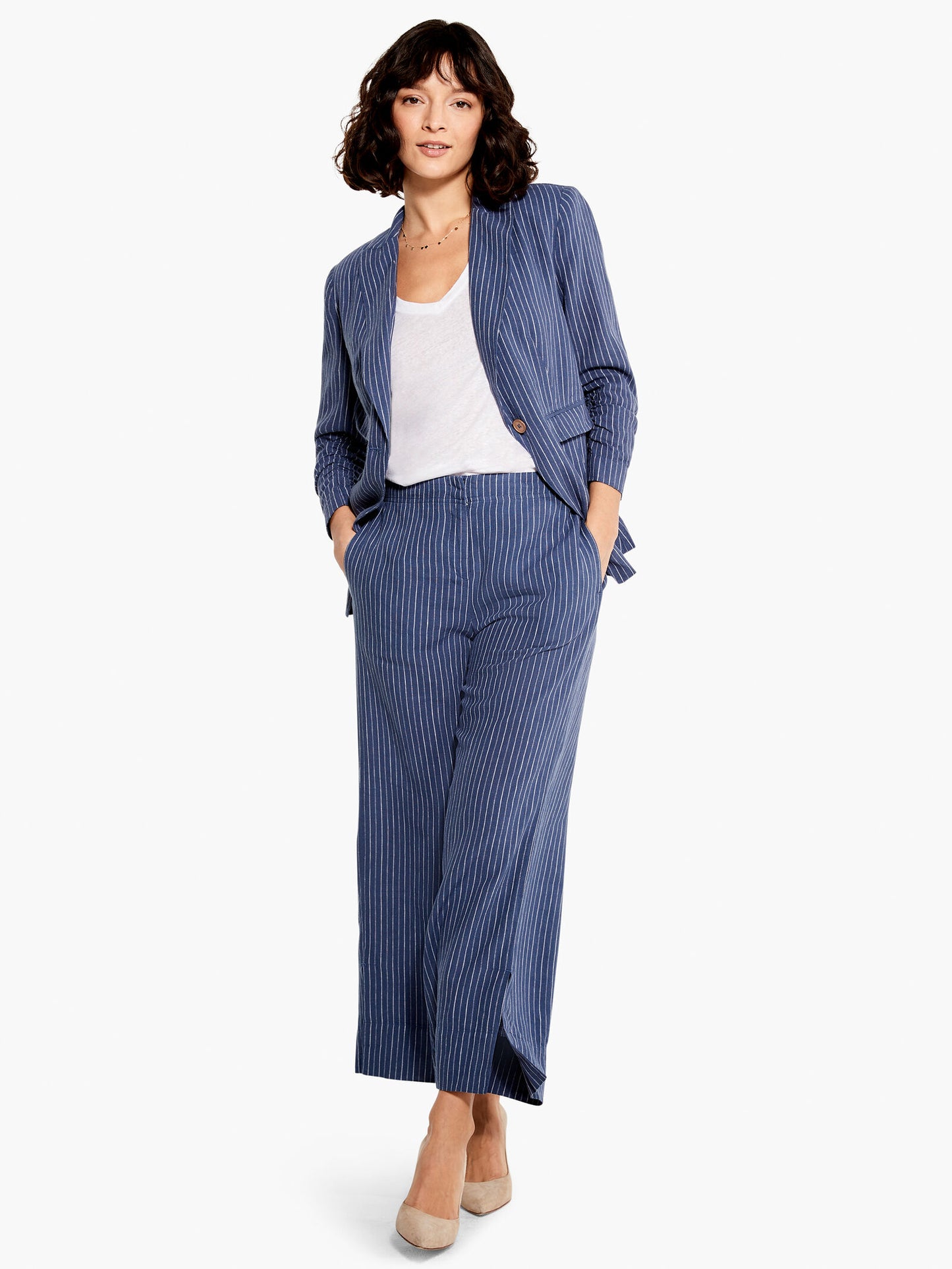 NIC+ZOE CENTRAL PARK WIDE-LEG ANKLE PANTS