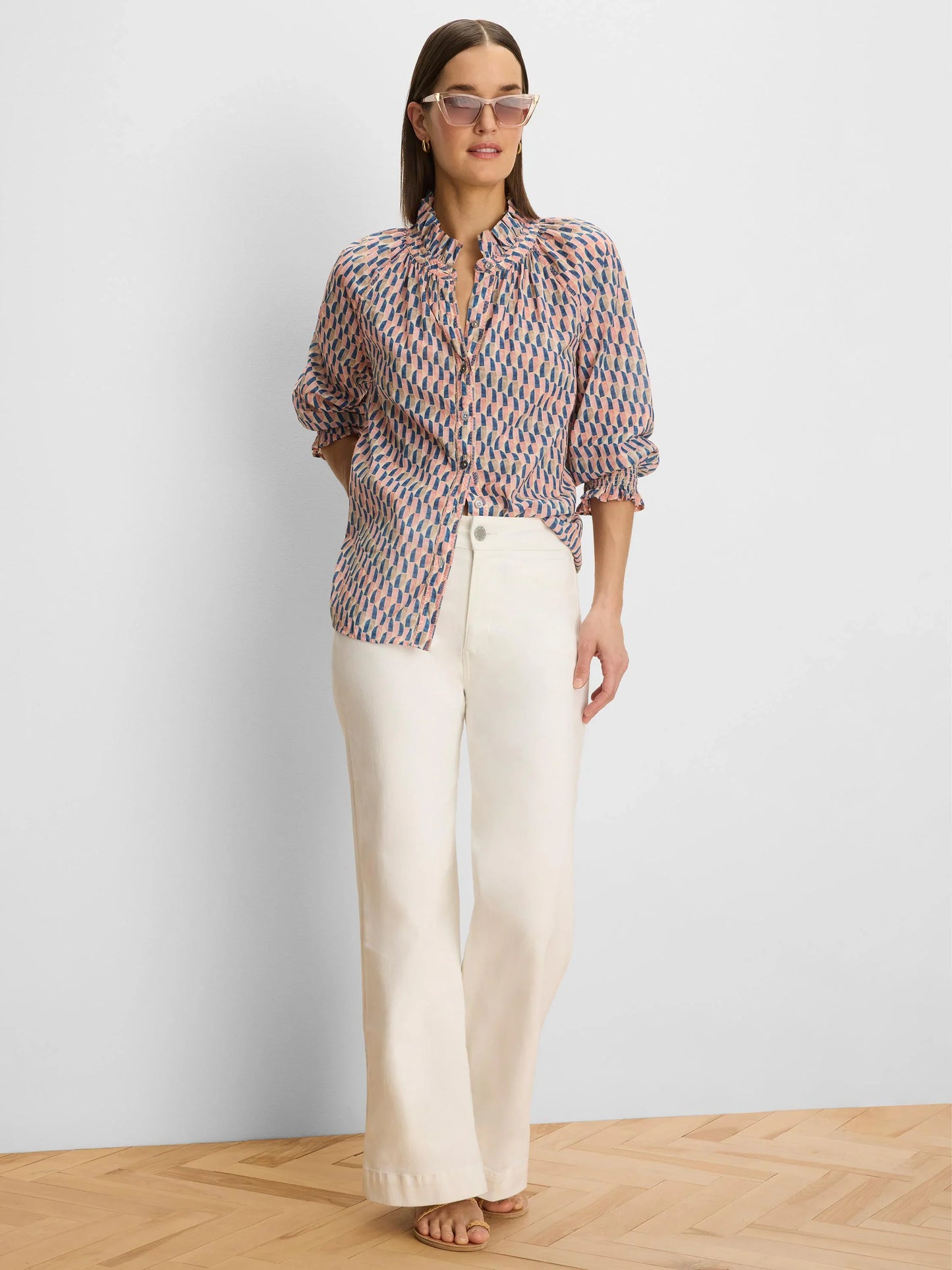 NIC+ZOE Sideways Cotton Crinkle Shirt