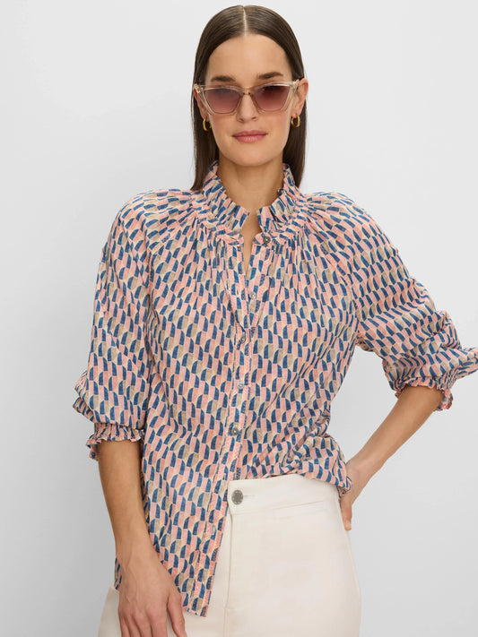 NIC+ZOE Sideways Cotton Crinkle Shirt