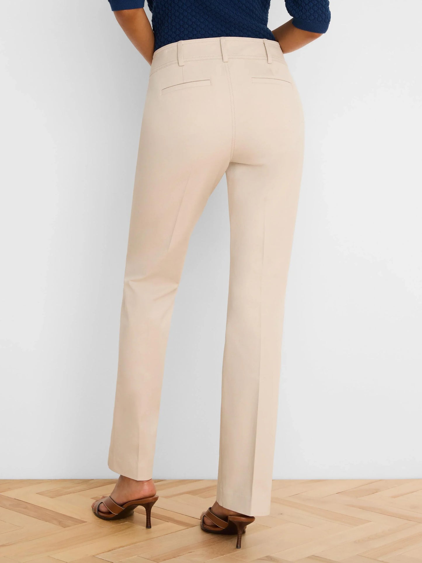 NIC+ZOE Plaza Demi-Boot Cotton Bi-Stretch Button Pant