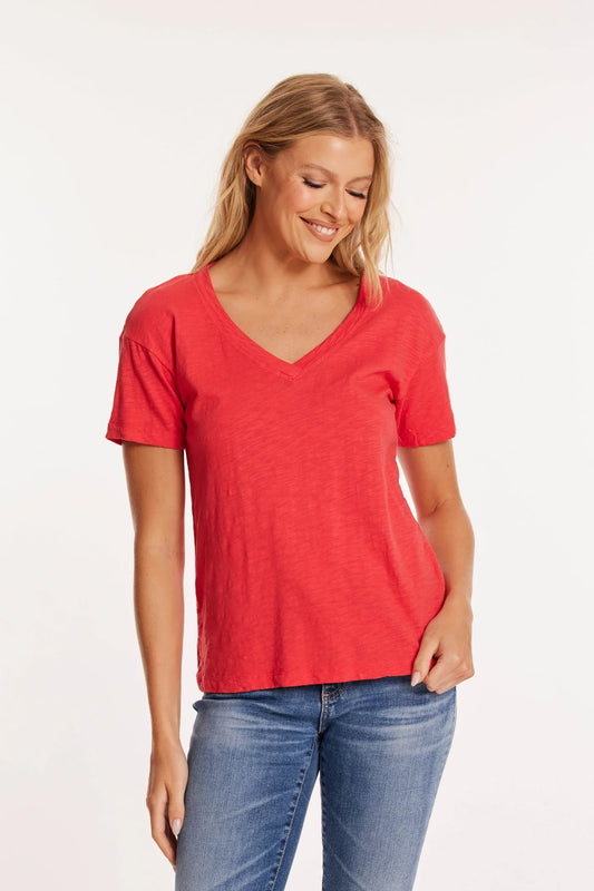 V-NECK BOXY TEE
