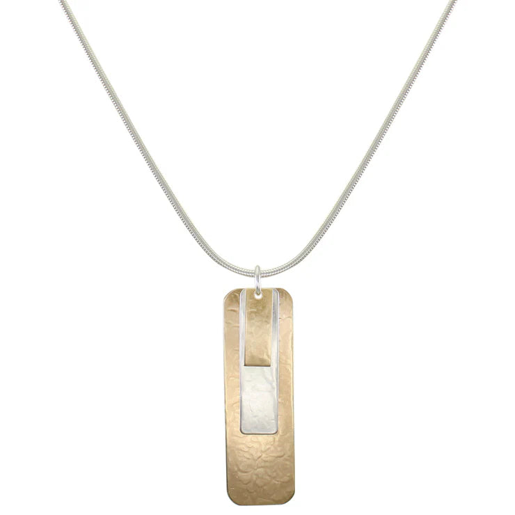 MARJORIE BAER LAYERED RECTANGLES NECKLACE