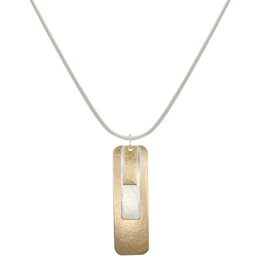 MARJORIE BAER LAYERED RECTANGLES NECKLACE