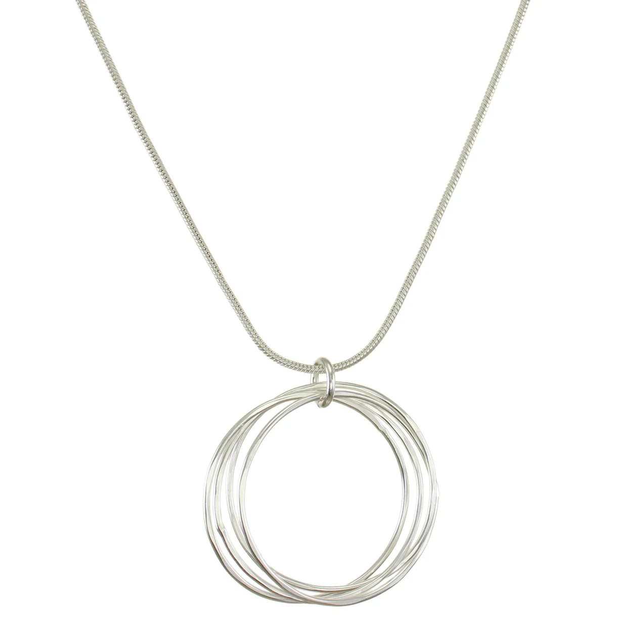 MARJORIE BAER HAMMERED RINGS NECKLACE