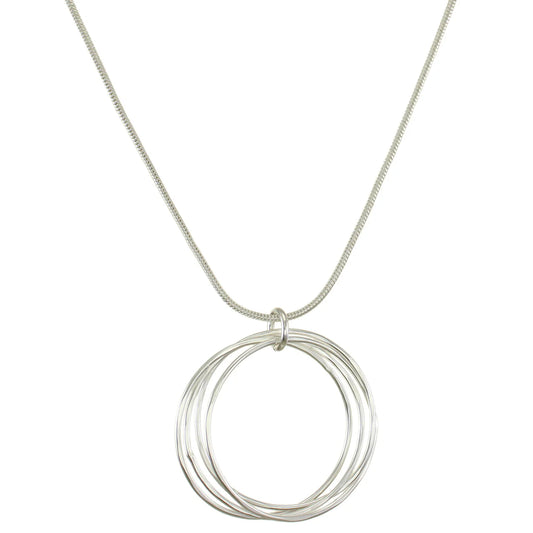MARJORIE BAER HAMMERED RINGS NECKLACE