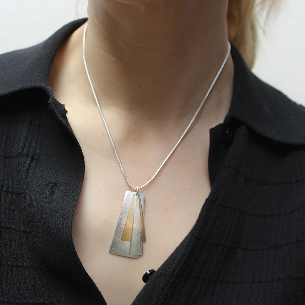 Rays and Pyramid Necklace