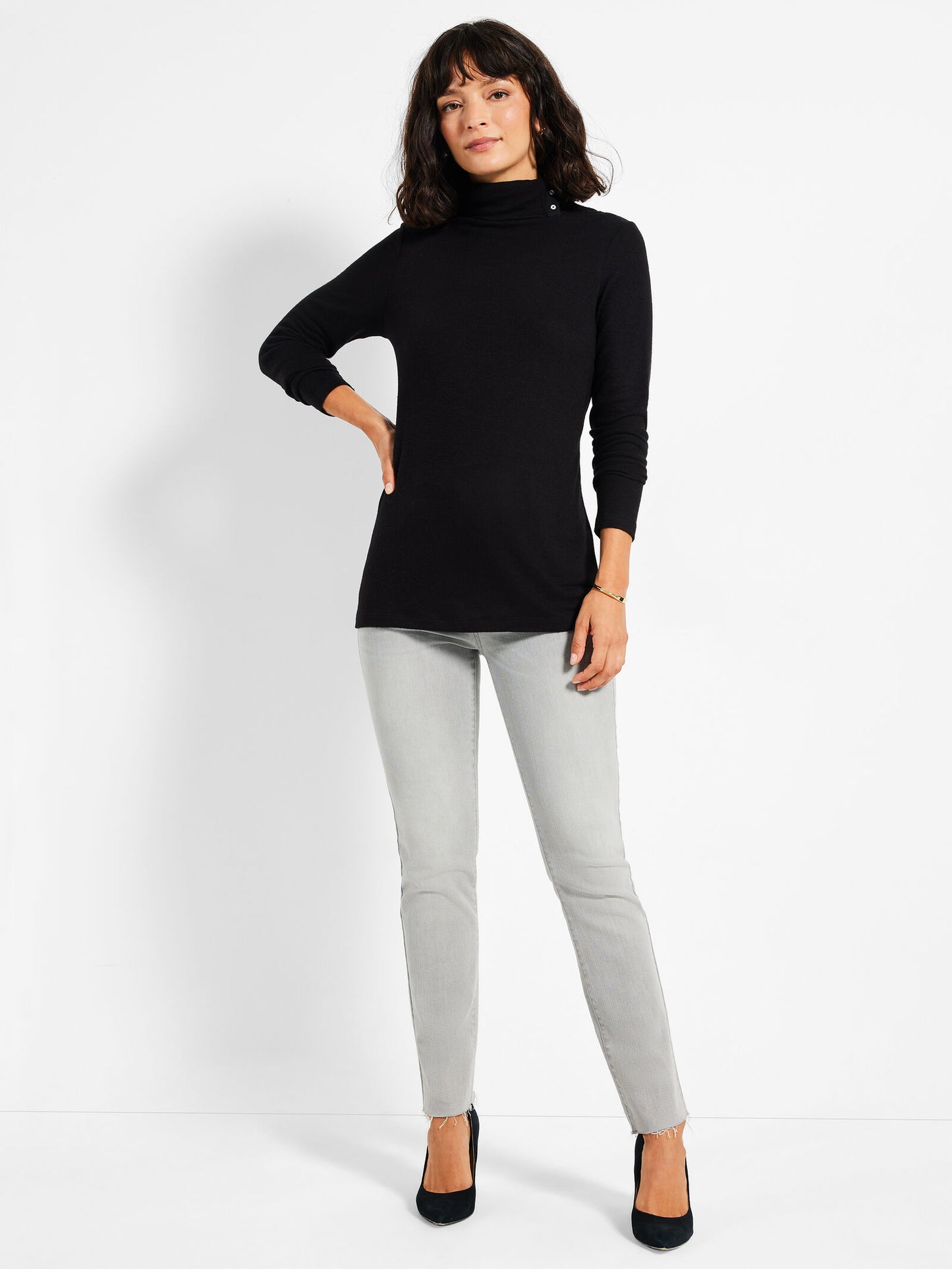 NIC+ZOE SWEET DREAMS SNAP NECK TEE