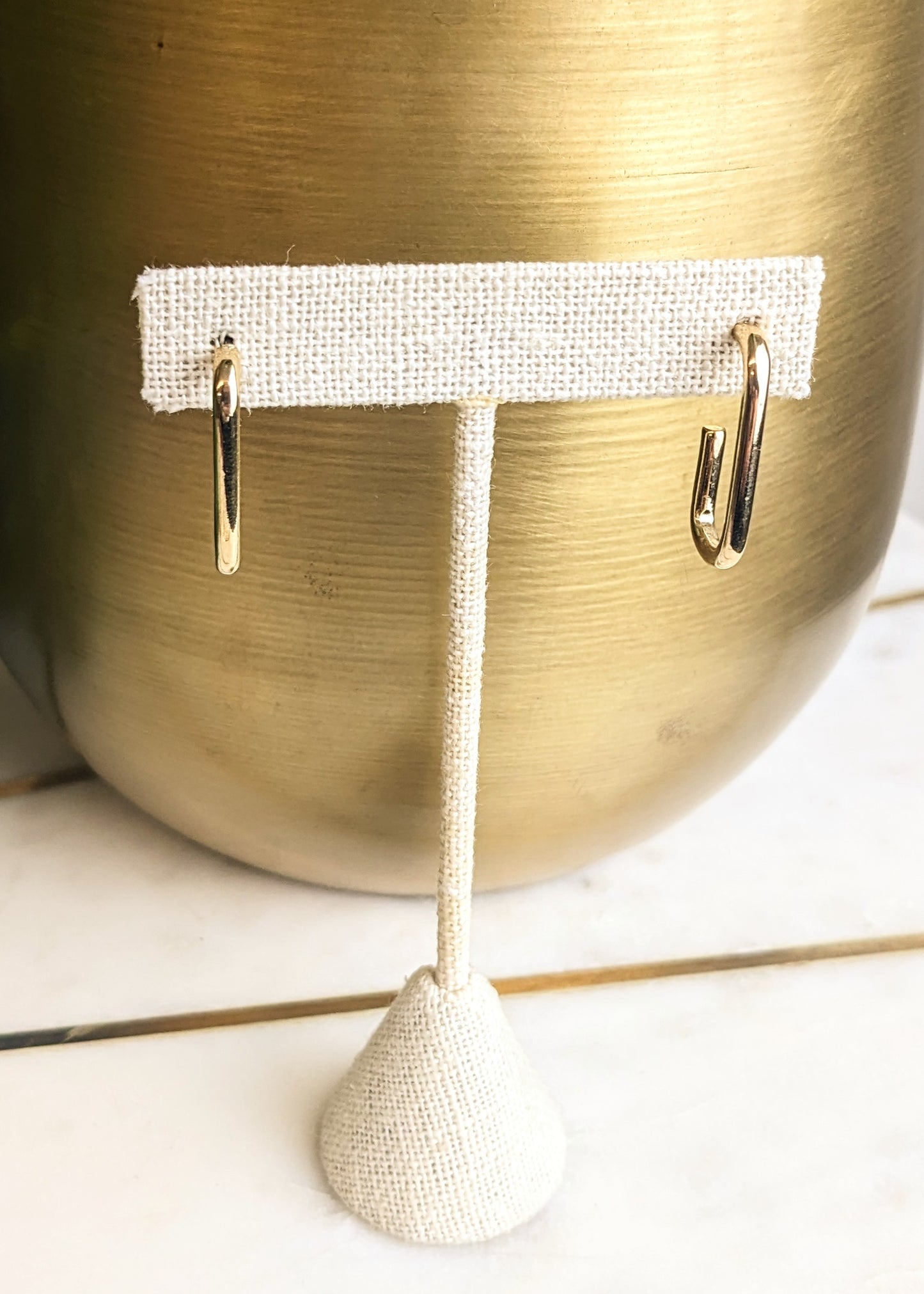PAPERCLIP POST EARRINGS GOLD OR SILVER