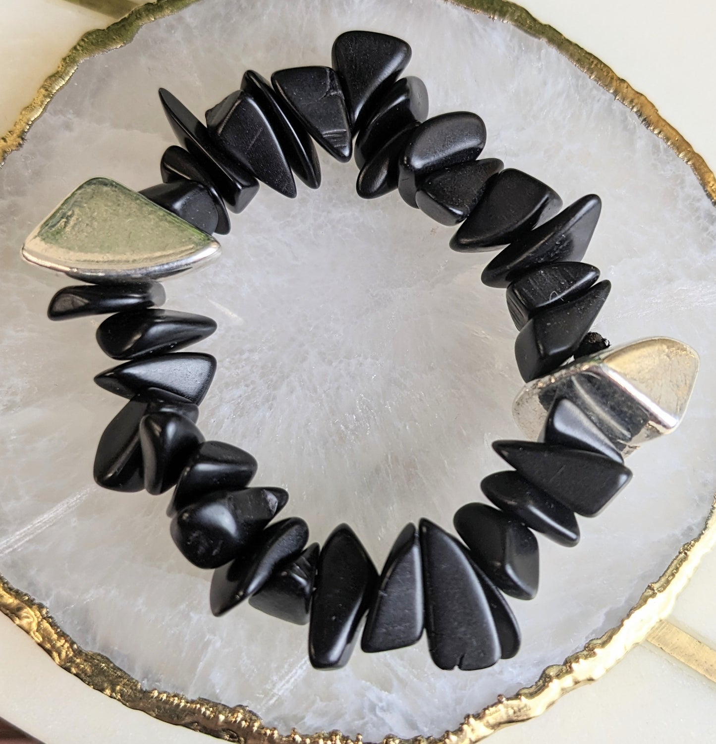 TAGUA BITS MAMU BRACELET WITH SILVER
