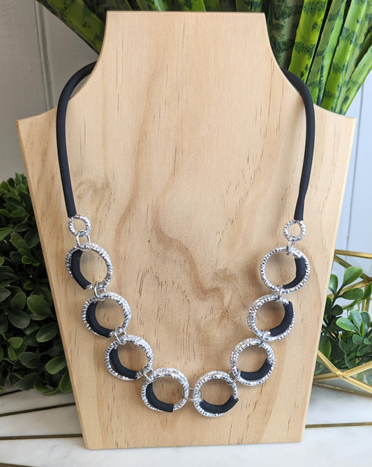 SILVER RINGS NECKLACE