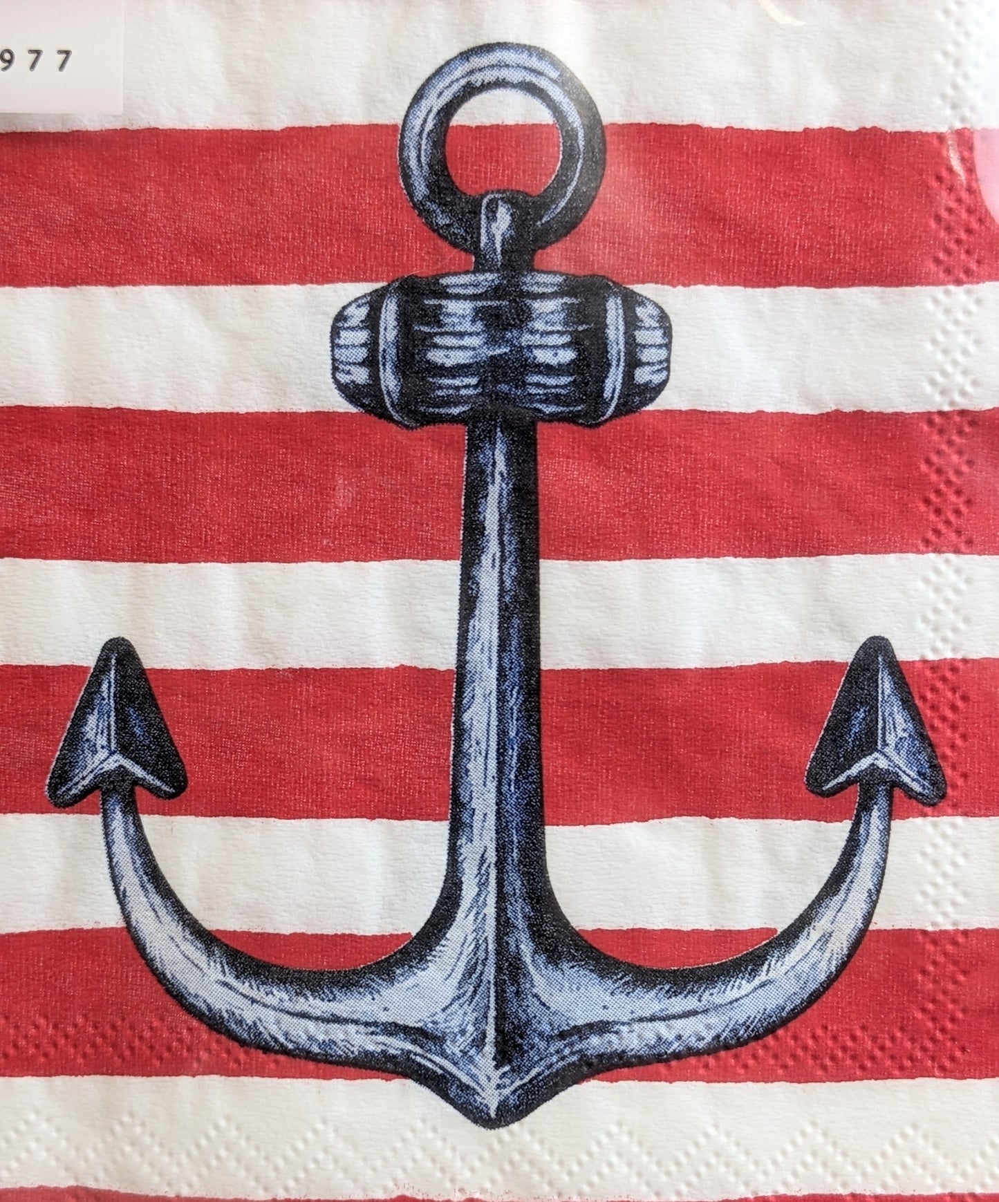 SAILORS ANCHOR RED LUNCH NAPKINS